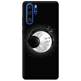 Ốp lưng in cho Huawei P30 Pro Mặt Trăng Nghe Nhạc - Hàng chính hãng