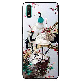 Ốp Lưng in cho Realme 3 Mẫu Hạc Anh Đào - Hàng Chính Hãng