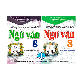 Sách - Combo Hướng Dẫn Học Và Làm Bài Làm Văn Ngữ Văn 8 Tập 1 + 2 ( Bám sát SGK Kết Nối Tri Thức Với Cuộc Sống )