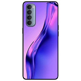 Ốp lưng dành cho Reno 4 Pro mẫu Đường Cong Tím Xanh
