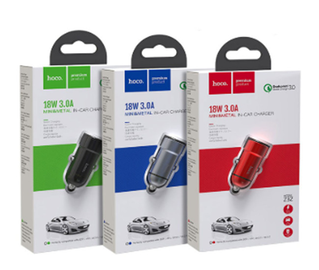 Tẩu Sạc Điện Thoại Trên Xe Hơi Hoco Z32 Cổng Đơn QC3.0 + Tặng Kèm 1 Ghế ĐỠ Điện Thoại T2 - Hàng Chính Hãng