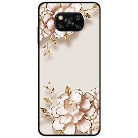 Ốp lưng dành cho Xiaomi Poco X3 mẫu Tranh Hoa Nền Trắng