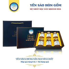 [Hộp QT 6 Hũ] Tổ Yến Chưng Đông Trùng Hạ Thảo - Yến Sào Hòn Gốm Chính Hiệu Khánh Hoà - HGK NEST