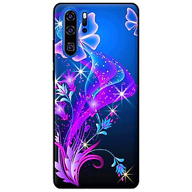 Ốp lưng in cho Huawei P30 Pro Họa Tiết Bướm Tím - Hàng chính hãng