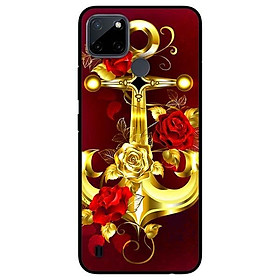 Ốp lưng dành cho Realme C21Y - C25Y mẫu Neo Vàng Nền Đỏ