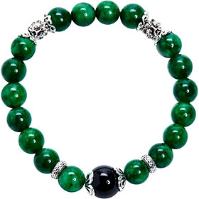 Vòng Tay Đá Cẩm Thạch Sơn Thủy Phối Mã Não Đen Ngọc Quý Gemstones VT19