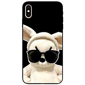 Ốp lưng cho IPhone X - Xs - Xs Max - Xr - 11 - 11 Pro Max - Thỏ Kính Đen - Hàng Chính Hãng