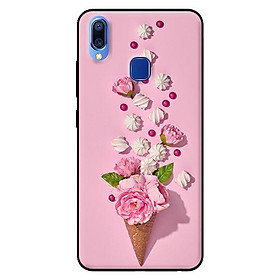 Ốp lưng in cho Vivo Y95 mẫu Kem Hoa Hồng - Hàng chính hãng