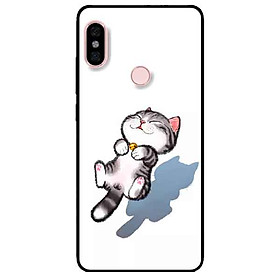Ốp lưng in cho Xiaomi Redmi Note 5 Pro Mẫu Mèo Sọc