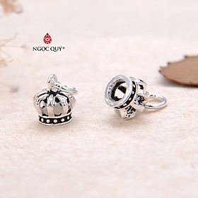 Charm bạc vương miệng mặt treo 7.2x8.4 mm - Ngọc Quý Gemstones