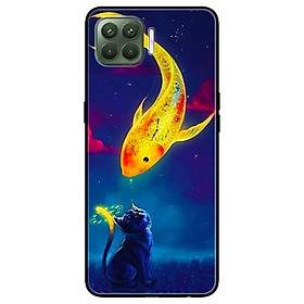Ốp lưng dành cho Oppo A93 - F17 Pro mẫu Cá Chép và Mèo