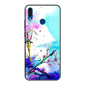 Ốp Lưng in cho Huawei Y9 2019 Mẫu Nền Kiếm Hoa Vàng - Hàng Chính Hãng
