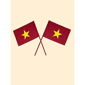 Lá Cờ Việt Nam Mini - Cờ Vải Hoạ Tiết Cờ Đỏ Sao Vàng - Việt Nam