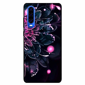 Ốp lưng in cho Huawei P30 Mẫu Mẫu Đơn Hồng Đen
