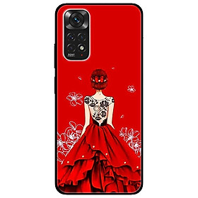 Ốp lưng dành cho Xiaomi Redmi Note 11 4G - Cô gái đầm đỏ