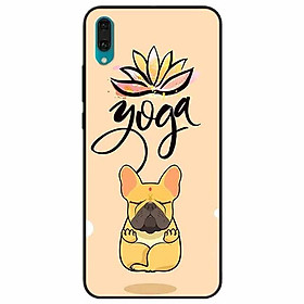 Ốp lưng in cho Huawei Y7 Pro 2019 Mẫu Cún Yoga