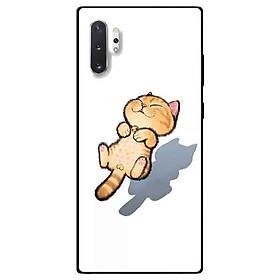 Ốp lưng in cho Samsung Note 10 Plus Mẫu Mèo Vàng