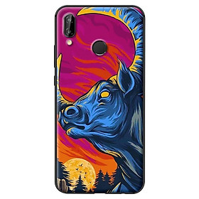 Ốp in cho Huawei Nova 3E Trâu Xanh - Hàng chính hãng