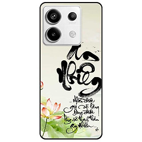 Ốp lưng cho Xiaomi Redmi 9T - Redmi 13 4G - 13C - Redmi Note 13 4G - 13 Pro 4G - 13 Pro 5G - An Nhiên Sen Đỏ - Hàng Chính Hãng