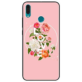Ốp lưng in cho Huawei Y9 2019 Mẫu LOVE Hoa