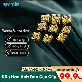 SÉT 5 ĐÔI ĐŨA HOA ANH ĐÀO KHẢM VÀNG KHẢM BẠC CHẤT LIỆU SỢI THỦY TINH CHỊU NHIỆT CAO CẤP