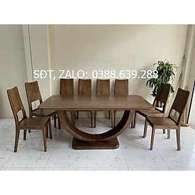 Bàn ăn 8 ghế 100% gỗ sồi sang trọng nhất