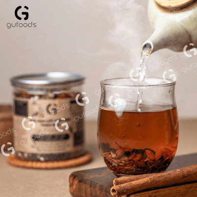 Combo 3 Hộp Trà Gạo Lứt Đậu Đen Gufoods Vị Thảo Mộc, Khổ Qua Rừng, Cúc Long Nhãn (Mỗi Hộp 500g) - Thanh Mát, Ngủ Ngon, Giải Nhiệt, Tốt Cho Sức Khỏe