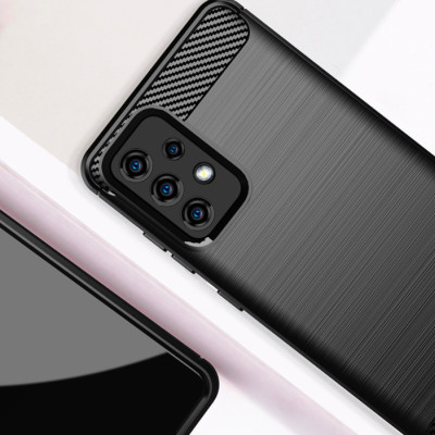 Ốp lưng chống sốc Vân Sợi Carbon cho Samsung Galaxy A72 - Hàng nhập khẩu