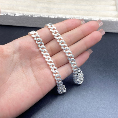 Dây Chuyền Nam Bạc Ta Họa Tiết Bạc Hiểu Minh DBN084