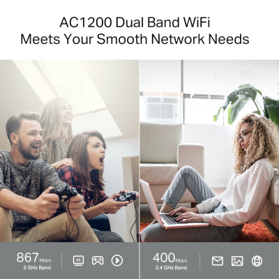 Router WiFi AC1200 4 ăng-ten Gigabit MU-MIMO Archer C64/Archer C50/Archer C54 - Hàng chính hãng