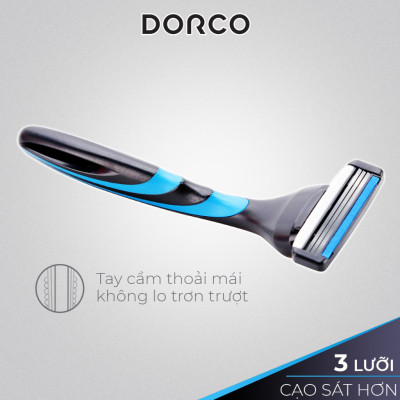 DORCO PACE 3 - Combo Dao Cạo Râu 3 Lưỡi - Bộ Gồm 2 Hộp Mỗi Hộp Gồm 1 Cán và 9 Đầu Cạo