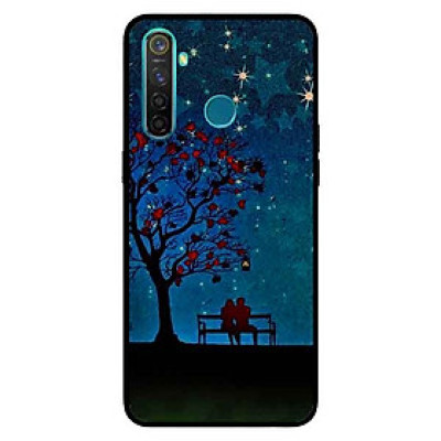 Ốp Lưng in cho Realme 5 Mẫu Cặp Đôi Ngồi Ghế Đá - Hàng Chính Hãng