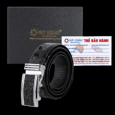 HC4237-4756-4768-4806 - Thắt lưng nam da cá sấu Huy Hoàng nguyên con 4P màu nâu đất, nâu đỏ, đen, vàng