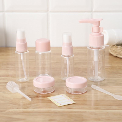 Set bộ dụng cụ  chiết mỹ phẩm 5 -7 món với nhiều kích thước khác nhau   ,có  túi zip tiện dụng nhỏ gọn dễ dàng mang theo du lịch dã ngoại