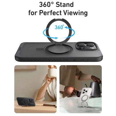 Ốp lưng Anker MagGo Magnetic 360 Ring Stand iP 16 Pro/ 16 Pro Max - Hàng chính hãng