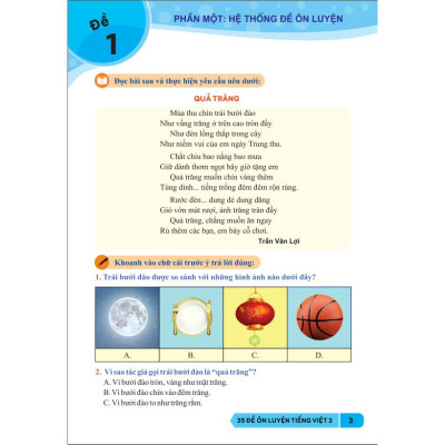 Sách - 35 Đề Ôn Luyện Tiếng Việt 3 - Biên Soạn Theo Chương Trình GDPT mới - ndbooks