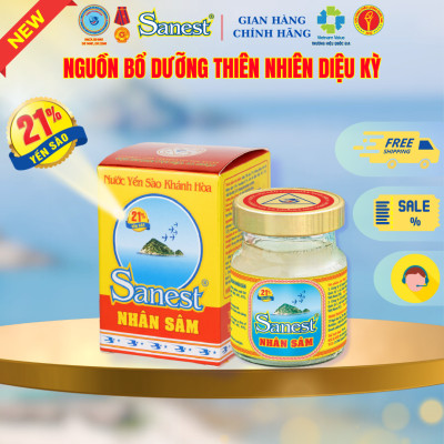  NEW [ Combo 60 lọ] Nước Yến sào Khánh Hòa Sanest 21% - Nhân Sâm