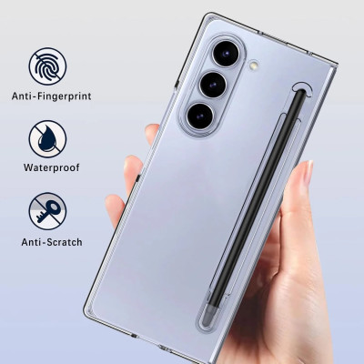 Ốp lưng trong suốt siêu mỏng chống ố vàng cho Samsung Galaxy Z Fold 7 5G Likgus Penone bảo vệ 360 độ màn phụ và mặt lưng (Tặng bút cảm ứng) - Hàng nhập khẩu