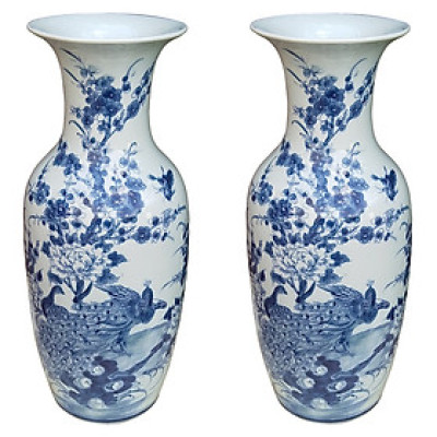 Đôi lọ hoa cảnh tứ quý
