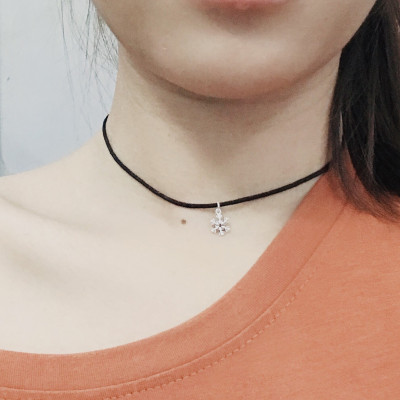 Dây chuyền mặt bạc hình hoa tuyết noel an lành - Ngọc Quý Gemstones