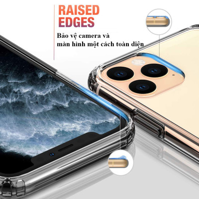 Ốp Lưng Kính Cường Lực Trong Suốt, Viền Máy Dẻo Dành Cho Iphone 11/ 11 Pro/ 11 Pro Max/ SE 2020/ 12 Mini/ 12 / 12 Pro / 12 Pro Max Hàng Chính Hãng Helios