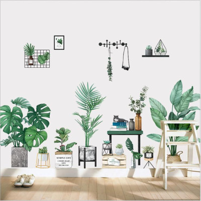 Decal dán tường tranh trang trí tiểu cảnh Simple Life phong cách Vintage Hàn Quốc DCX067 (85 x 165 cm)