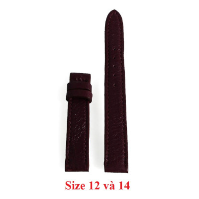 Dây đồng hồ da bò nhiều size màu tím nhạt HJ8108-22-36 