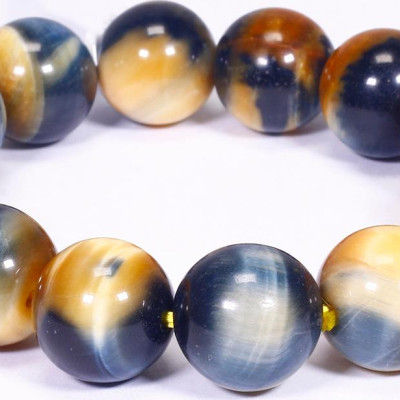 Vòng tay đá mắt hổ vàng xanh mệnh thổ, kim , mộc - Ngọc Quý Gemstones