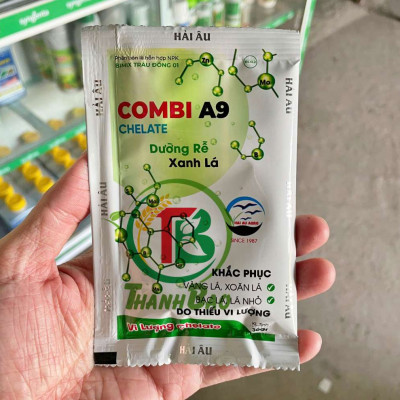 Phân bón lá bổ sung vi lượng, khắc phục vàng lá Combi A9 Chelate Dưỡng cây Xanh lá (gói 30gr)