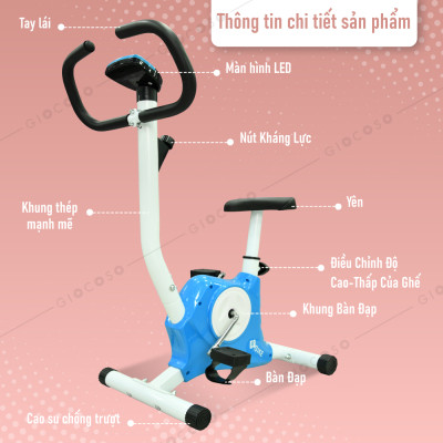 Bg Xe đạp tập thể dục trong nhà Mẫu YS02 BLUE  (hàng nhập khẩu)