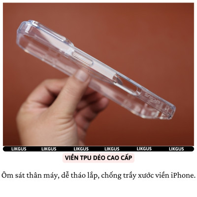 ốp lưng chống sốc trong suốt cho iPhone 17 Pro Max / 17 Air / 17 Pro / 17 hiệu Likgus Lin - Chống sốc 2m, túi khí ẩn 4 góc, chống va đập, độ trong full HD - Hàng nhập khẩu
