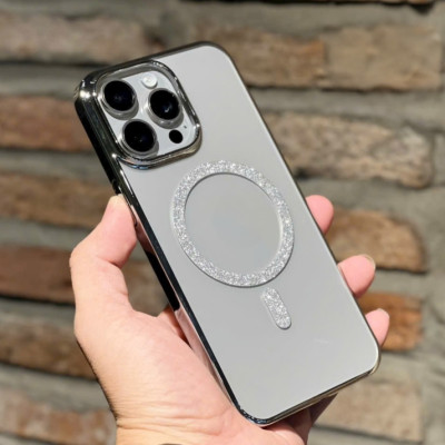 Ốp lưng siêu mỏng trong suốt Memumi Magnetic kim tuyến cho iPhone 16 Pro Max, 15 Pro Max, iP 15 Plus - Mỏng 0.3mm, chống ố vàng - Hàng nhập khẩu