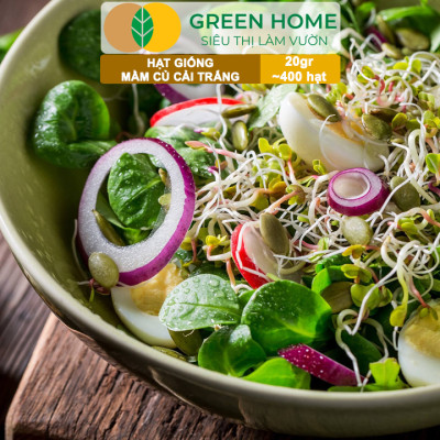 Hạt Giống Rau Cải Mầm Greenhome, Gói 20g~400 hạt, Dễ Trồng Quanh Năm, Nảy Mầm Cao, Thu Hoạch Nhanh, Năng Suất Cao R10