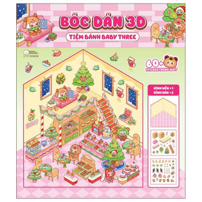 Sách - Bóc Dán 3D - Tiệm Bánh Baby Three (Tái Bản 2025)